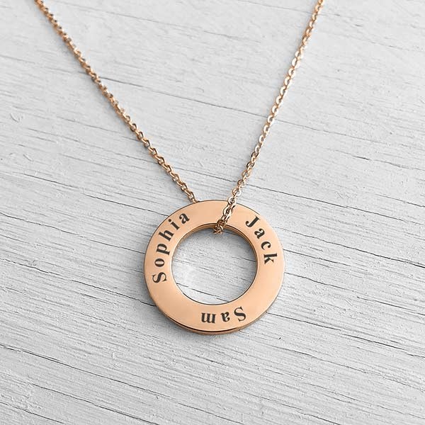 Washer Necklace Rose Gold