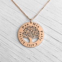 Family Tree Pendant Rose Gold