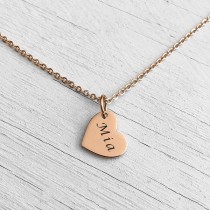 Heart Necklace Rose Gold