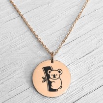 Koala Necklace Rose Gold