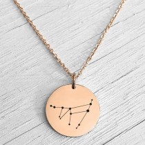 Zodiac Constellation Necklace Rose Gold