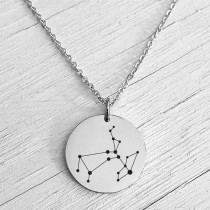Zodiac Constellation Necklace Silver