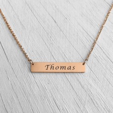 Bar Necklace Rose Gold