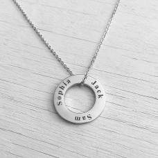 Washer Necklace Silver